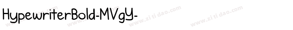 HypewriterBold-MVgY字体转换