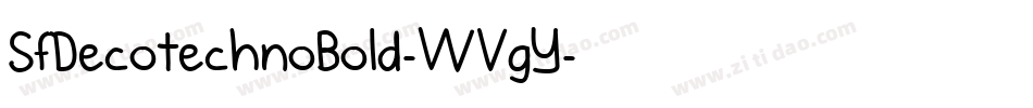 SfDecotechnoBold-WVgY字体转换