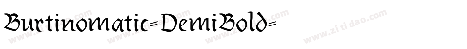 Burtinomatic-DemiBold字体转换