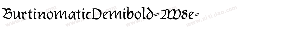 BurtinomaticDemibold-2W8e字体转换