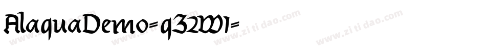 AlaquaDemo-qZ2W1字体转换