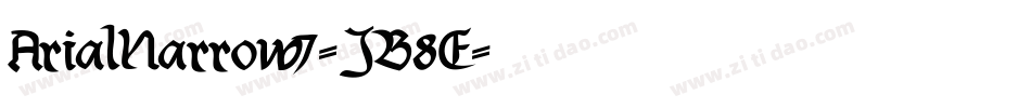 ArialNarrow7-JB8E字体转换