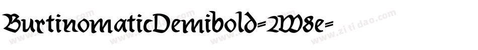 BurtinomaticDemibold-2W8e字体转换