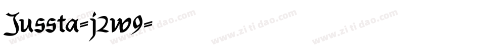 Jussta-j2w9字体转换