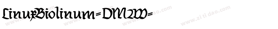 LinuxBiolinum-DM2W字体转换