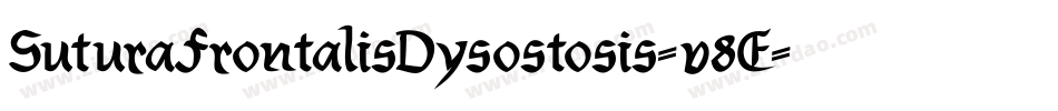 SuturaFrontalisDysostosis-v8E字体转换