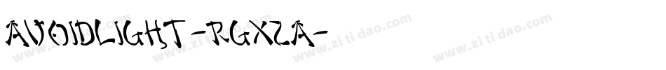 AvoidLight-rgx2A字体转换