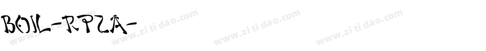 Boil-rP2A字体转换