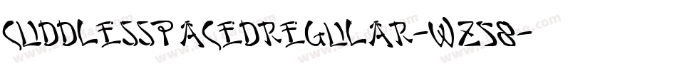 CUDDLESSPACEDRegular-wZ58字体转换