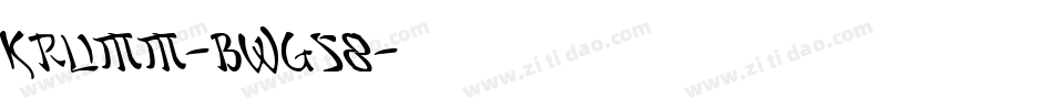 Krumm-BWG58字体转换