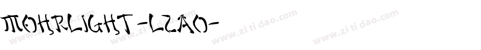 MohrLight-l2a0字体转换