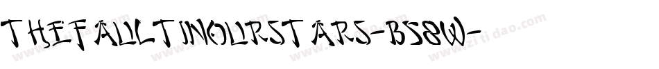 Thefaultinourstars-B58w字体转换
