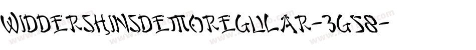 WiddershinsDemoRegular-3G58字体转换