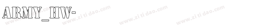 army_hw字体转换