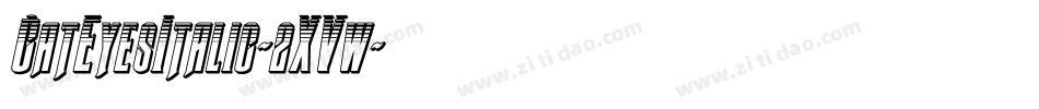 CatEyesItalic-2XVw字体转换