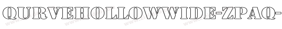 QurveHollowWide-Zpaq字体转换