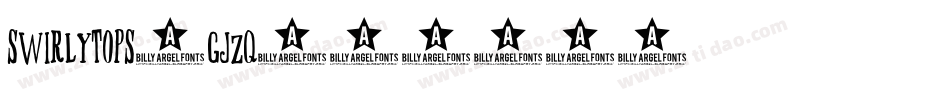 SwirlyTops-GjZq字体转换