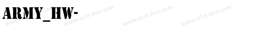 army_hw字体转换