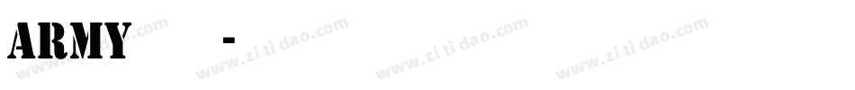 army字库字体转换