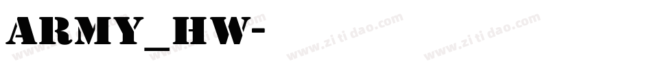 army_hw字体转换