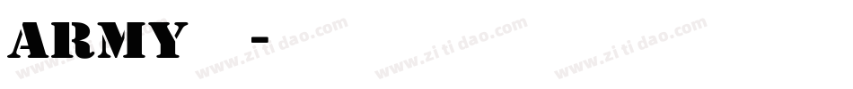 army字库字体转换