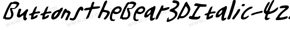 ButtonsTheBear3DItalic-4z2K字体转换