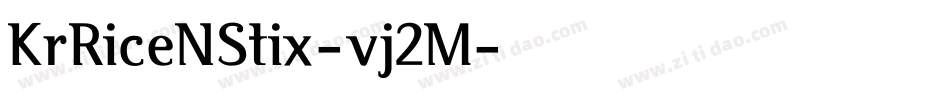 KrRiceNStix-vj2M字体转换