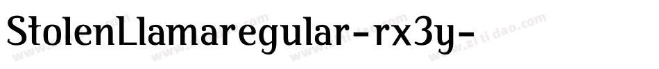 StolenLlamaregular-rx3y字体转换 StolenLlamaregular-rx3y字体转换