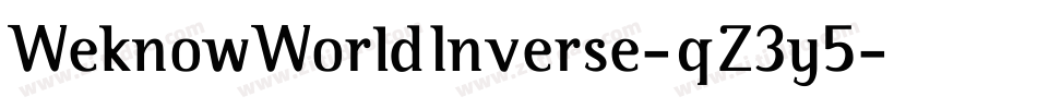 WeknowWorldInverse-qZ3y5字体转换