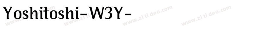 Yoshitoshi-W3Y字体转换