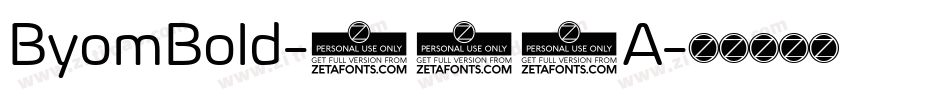 ByomBold-789A字体转换