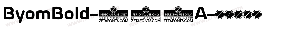 ByomBold-789A字体转换