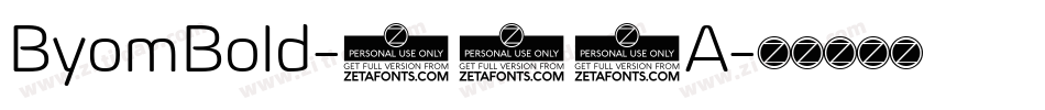 ByomBold-789A字体转换
