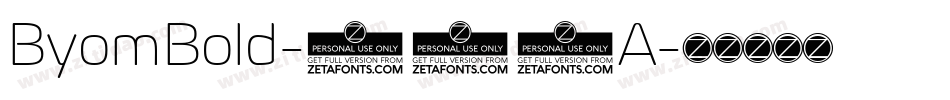 ByomBold-789A字体转换