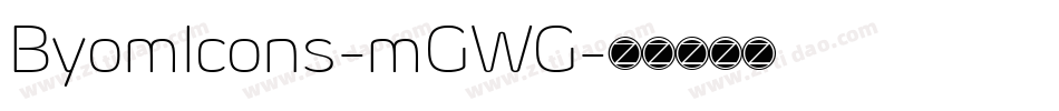 ByomIcons-mGWG字体转换