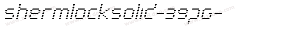 Shermlocksolid-39pG字体转换