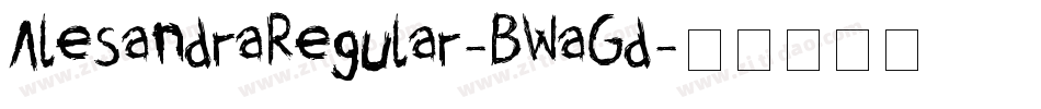 AlesandraRegular-BWaGd字体转换