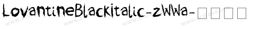 LovantineBlackItalic-zWWa字体转换
