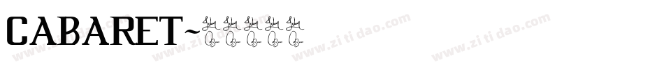 Cabaret字体转换