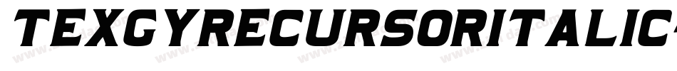 TexgyrecursorItalic-G0DD字体转换