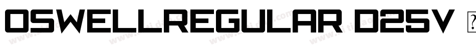 OswellRegular-d25V字体转换