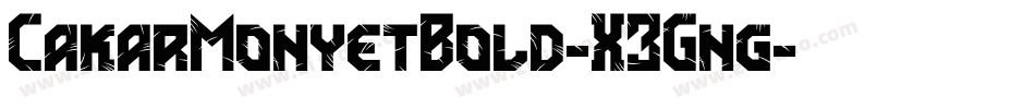 CakarMonyetBold-X3Gng字体转换
