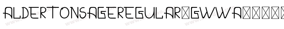 AldertonsageRegular-GWWA字体转换