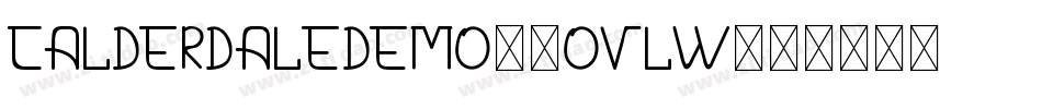 CalderdaleDemo-2Ovlw字体转换