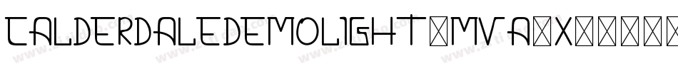 CalderdaleDemoLight-MVA8x字体转换