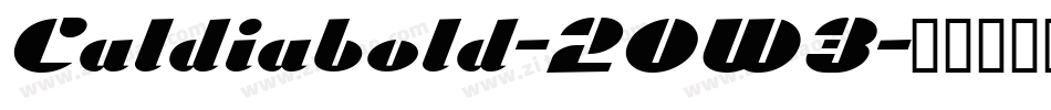 Caldiabold-2OW3字体转换