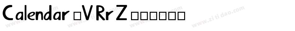 Calendar-VRrZ字体转换