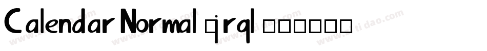 CalendarNormal-jrql字体转换