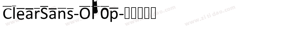 ClearSans-OP0p字体转换
