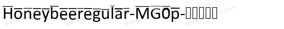 Honeybeeregular-MG0p字体转换